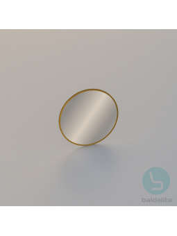 Круглое зеркало в металлической раме. – OBEJ-1200